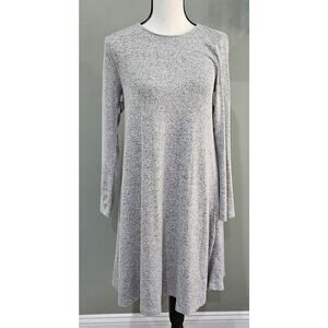 Old Navy Women's Extra Small Gray Long Sleeve Knit Swing‎ Dress NWT